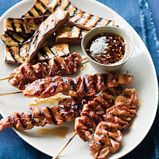 Caramelized Pork Kebabs with Chinese Eggplant