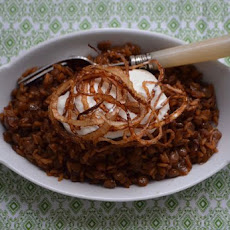 Mujadara, Lebanese lentils with caramelized onions