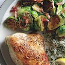 Skillet Chicken and Brussels Sprouts