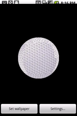 Rotating GolfBall Wallpaper