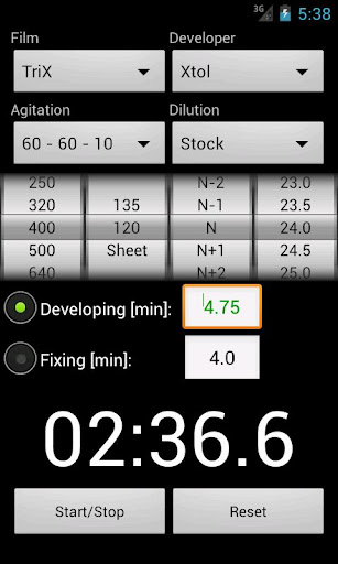 Film Processing Timer