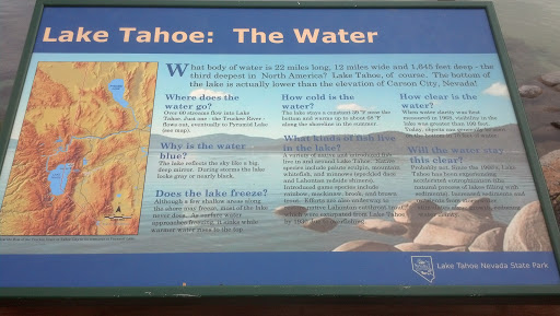 Lake Tahoe: The Water Info Plaque