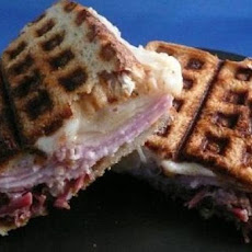 Waffle Iron Reuben Sandwich
