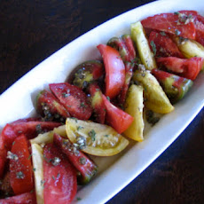 Heirloom Tomato Salad with Capers and Golden Balsamic Vinegar