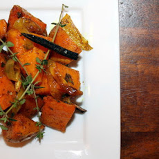 Roasted Curried-Vanilla Sweet Potatoes