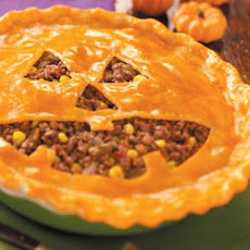 Jack-o'-Lantern Sloppy Joe Pie Recipe