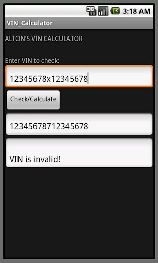 Alton's VIN Calculator