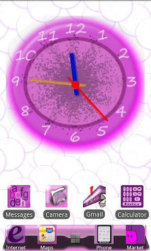 Crazy Clock I Glow Pink