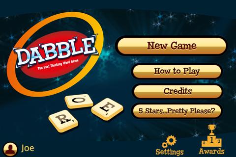 Dabble-Fast Thinking Word Game