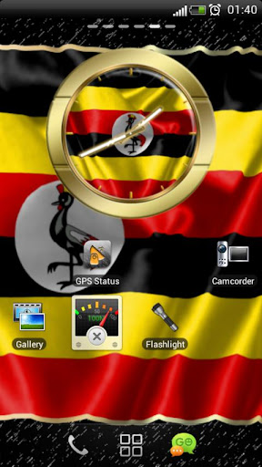 Uganda flag clocks