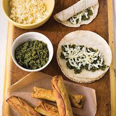 Cheese Flautas with Cilantro Pesto