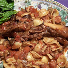 Lamb Shanks with Mushroom Bolognese