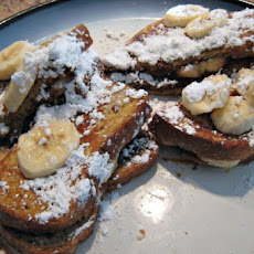Chocolate Peanut Butter Banana Stuffed French Toast