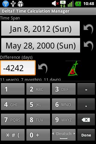 DeltaT Date Calculator