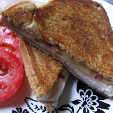 Grilled Ham and Cheddar Sandwich