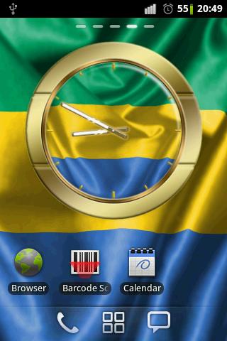 Gabon flag clocks