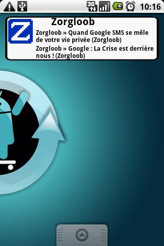 Widget du site Zorgloob