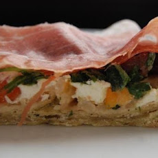 Peach, Prosciutto and Goat Cheese Summer Pizza