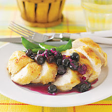 Sautéed Chicken with Fresh Blueberry Sauce