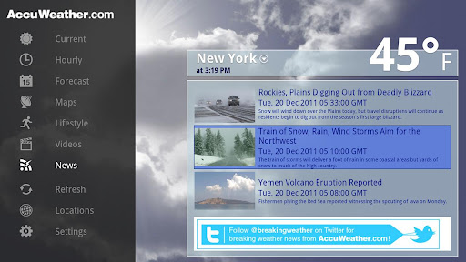 【免費天氣App】AccuWeather for Sony Google TV-APP點子
