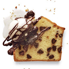 Chocolate Chip Pound Cake with Chocolate-Coffee Liqueur Sauce