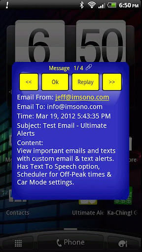 Custom Email Alerts + Car Mode