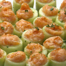 Cucumber Canoes of Salmon Mousse