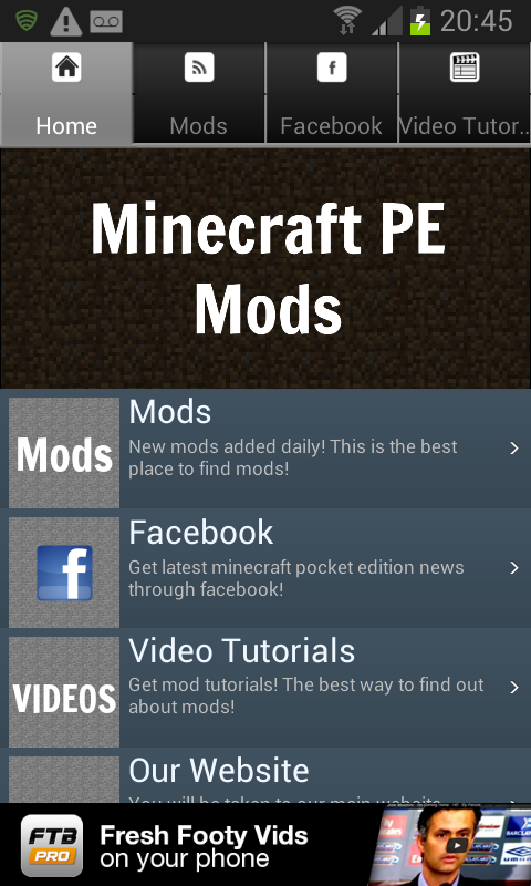 Android application Mods For Minecraft PE screenshort