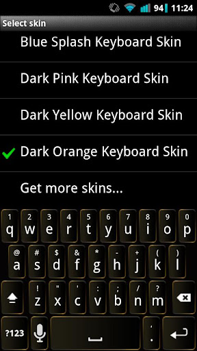 【免費個人化App】Dark Orange Keyboard Skin-APP點子