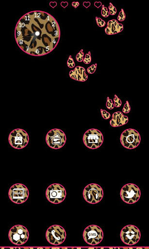 【免費個人化App】Pink Leopard Clock Widget-APP點子