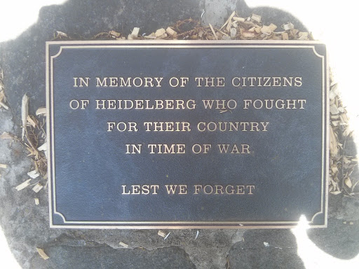 Heidelberg War Memorial Plaque