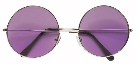 Gafas hippie lilas