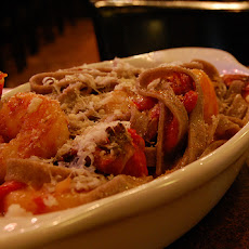 Creamy Pesto Shrimp With Linguine