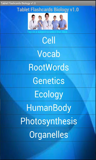 Tablet Flashcards Biology