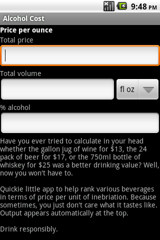 【免費工具App】Alcohol Cost Calculator-APP點子