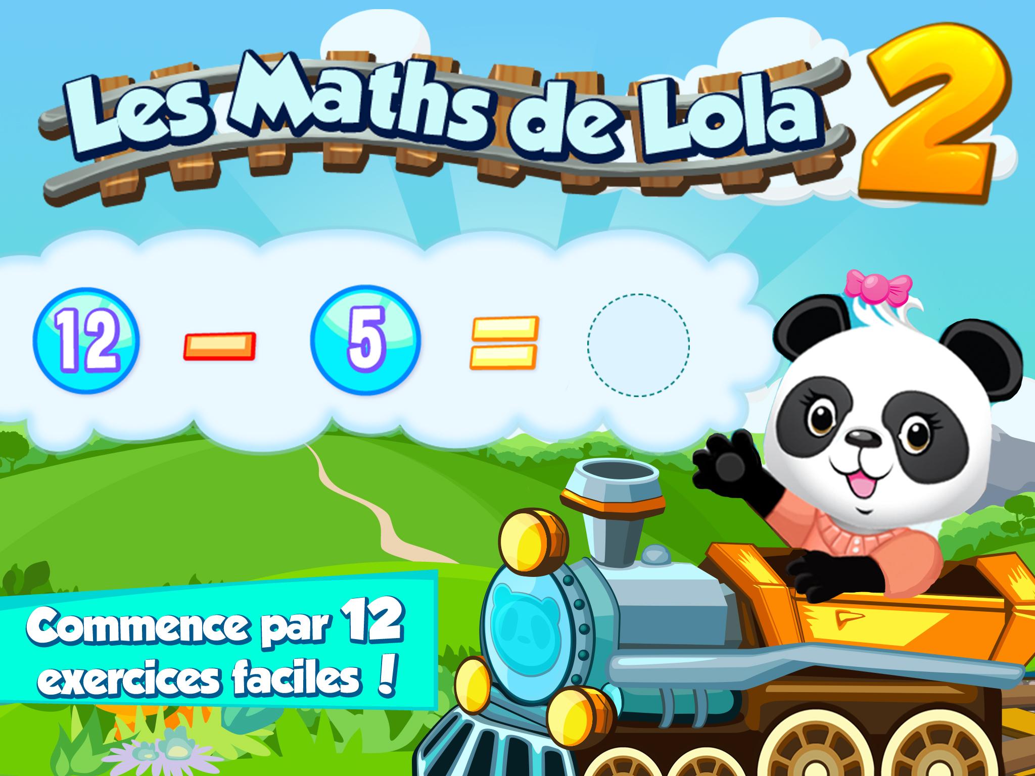 Android application Lola Pandas Math Train 2 screenshort