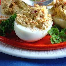 Deviled Eggs - Bacon and Cheese With a Kick