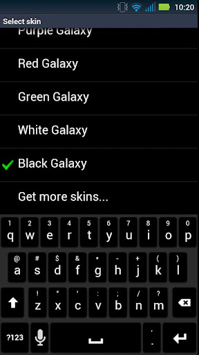 Black Galaxy Keyboard Skin