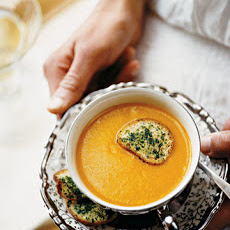 Creamy Winter Squash Soup with Herbed Crostini