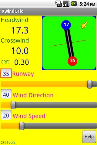 CFI Tools Crosswind Calculator