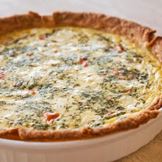 Smoked Salmon, Dill, and Goat Cheese Quiche