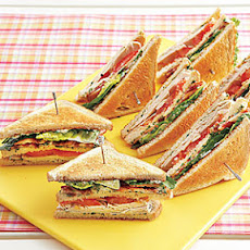 Turkey Club Sandwiches with Herb Mayonnaise