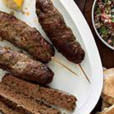 Lamb Kebabs with Spicy Greens Tabbouleh