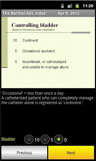 【免費醫療App】Barthel Index ( ADL ) Scoring-APP點子