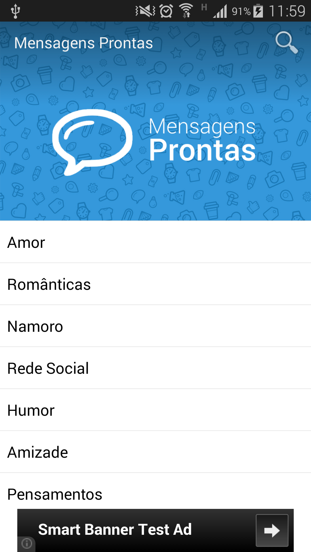 Android application Mensagens Prontas 17mil Frases screenshort