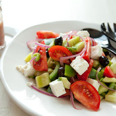 Greek Tomato Salad With Feta Cheese and Olives