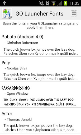 GO Launcher Fonts