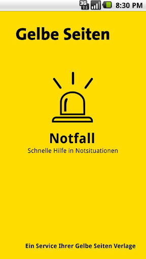 Gelbe Seiten Notfall-App