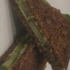 Curried cream cheese and cucumber tea sandwiches