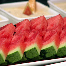 Watermelon Slices with Lime-Honey Syrup